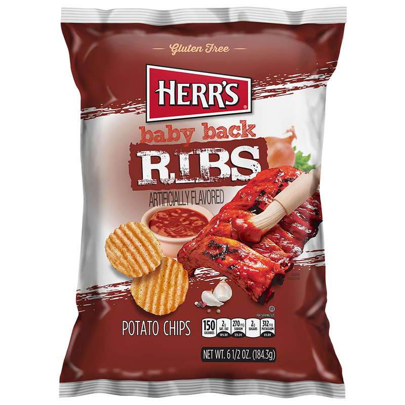 Herr's Baby Back Ribs Potato Chips 170g