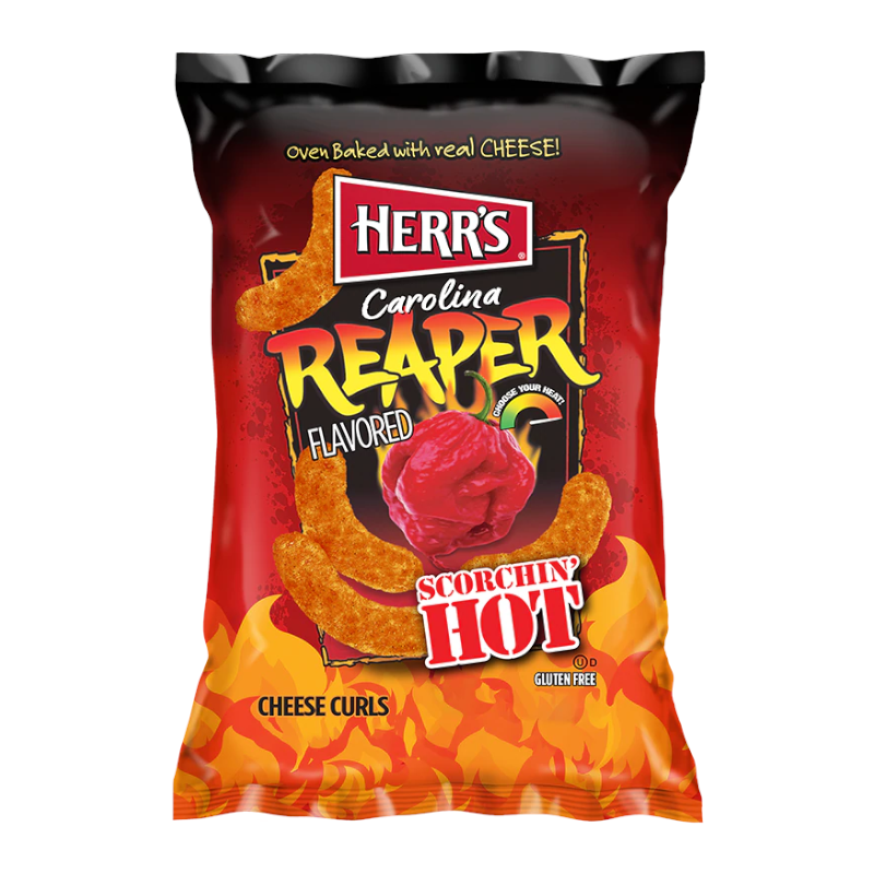 Herr's Carolina Reaper Flavoured Cheese Curls 184.3g