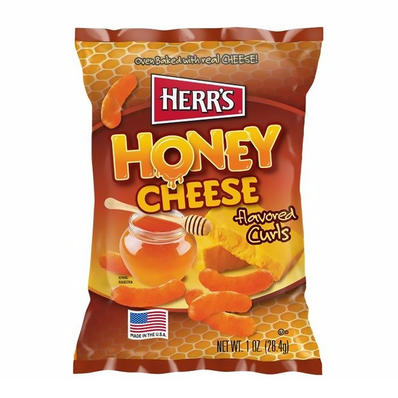Herr's Honey Cheese Flavoured Curls 28.4g