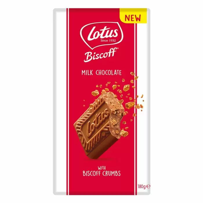 Lotus Biscoff Milk Chocolate Bar 180g