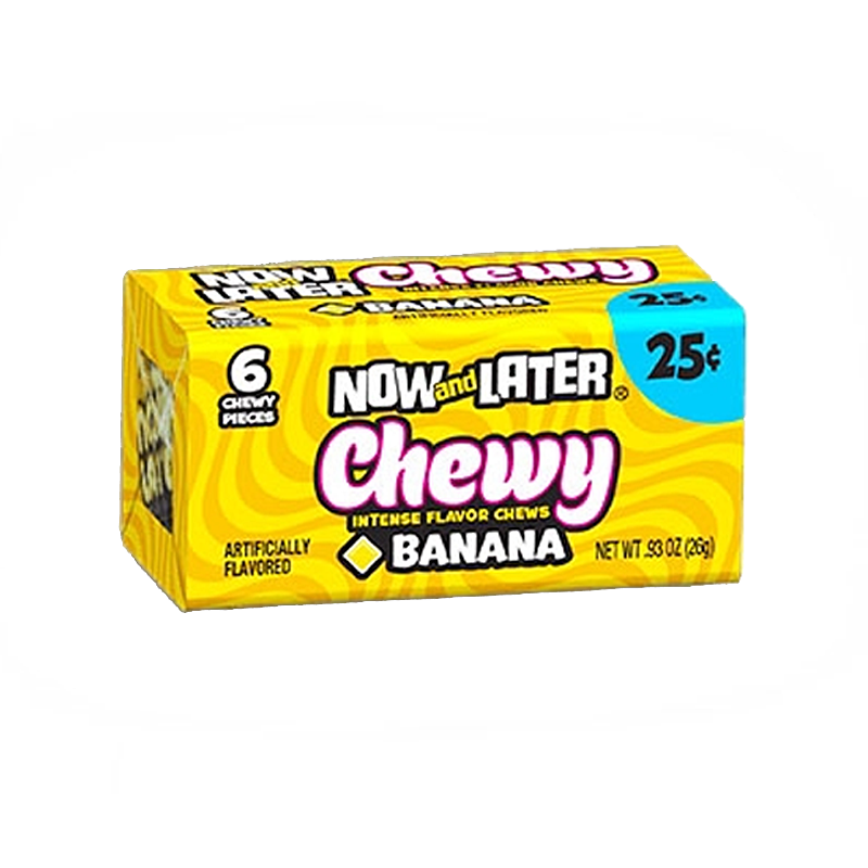 Now & Later 6 Piece CHEWY Banana Candy 26g