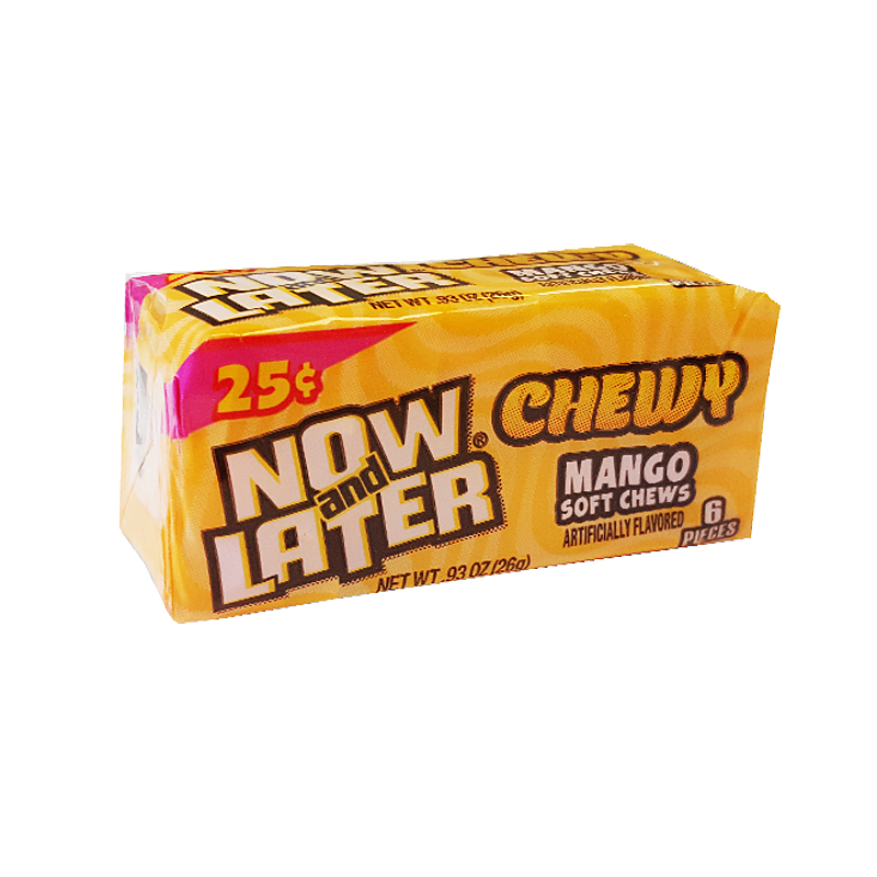 Now & Later 6 Piece CHEWY Mango Fruit Chews 26g