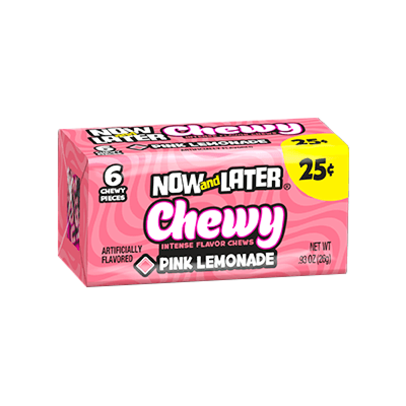 Now & Later 6 Piece CHEWY Pink Lemonade Candy 26g