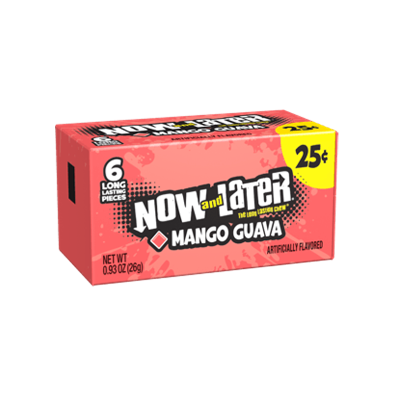 Now & Later 6 Piece Limited Edition Mango Guava Candy 26g