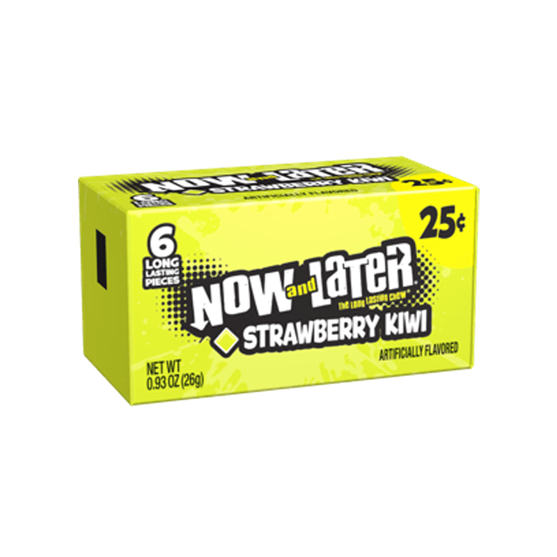 Now & Later 6 Piece Limited Edition Strawberry Kiwi Candy 26g