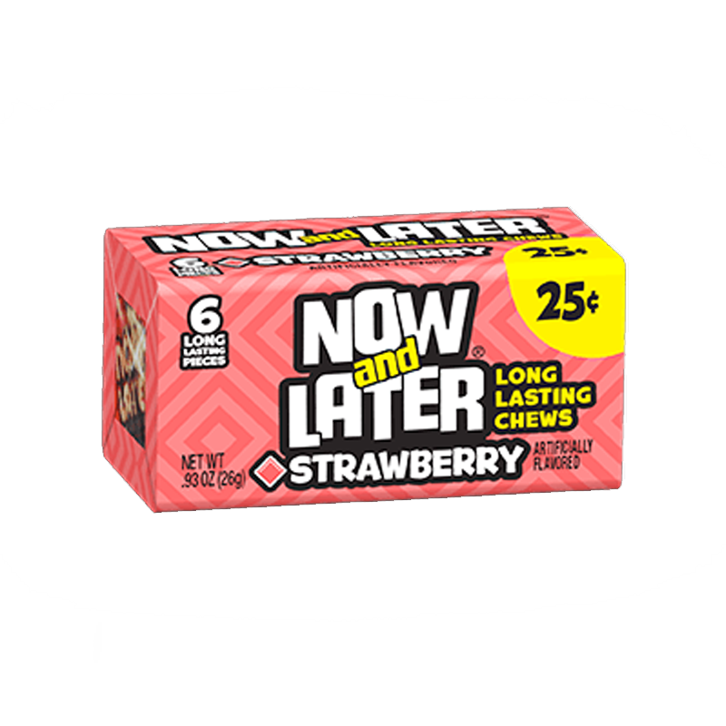 Now & Later 6 Piece Strawberry Candy 26g