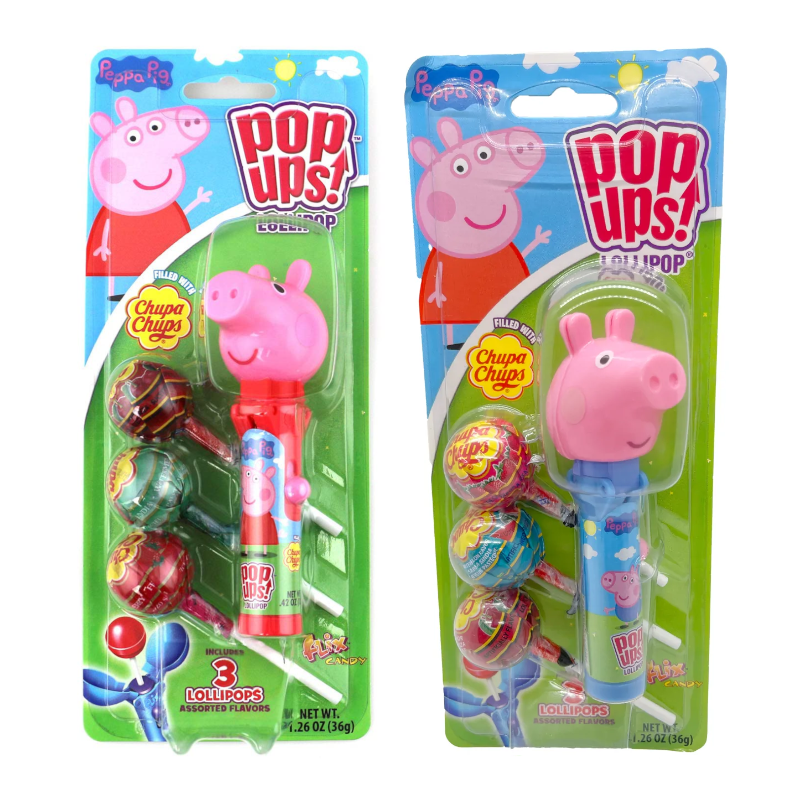 POP UPS! Lollipops Peppa Pig Blister Pack 36g