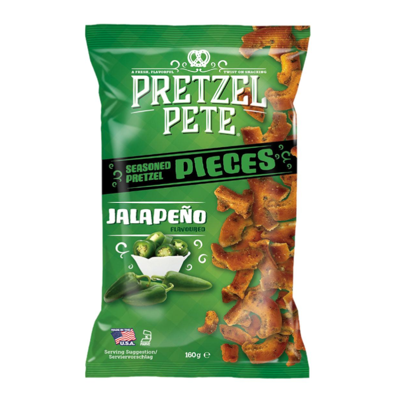 Pretzel Pete Jalapeno Seasoned Pretzel Pieces 160g