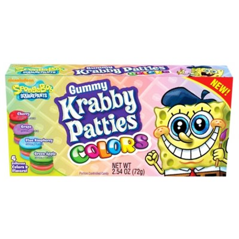 Spongebob Squarepants Gummy Krabby Patties Colors 72g
