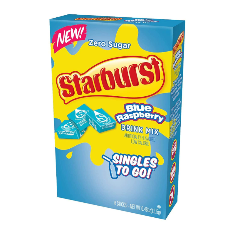 Starburst Zero Sugar Blue Raspberry Singles to Go 13.5g