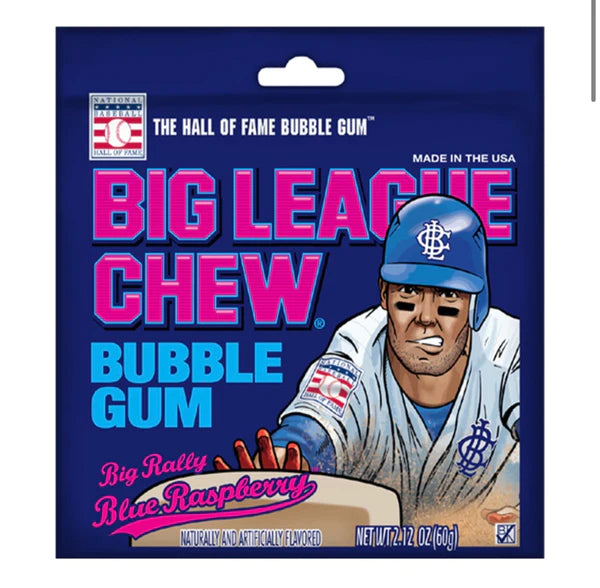 Big League Chew Blue Raspberry 60g Isle Love Sweets