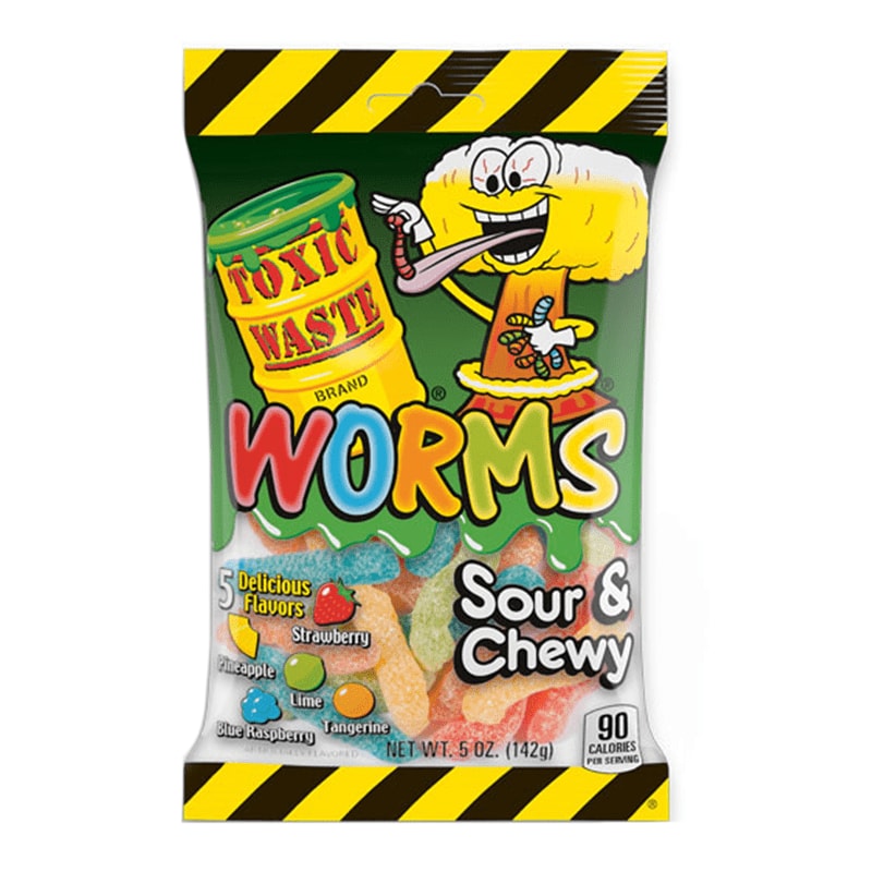 Toxic Waste Sour Gummy Worms 142g